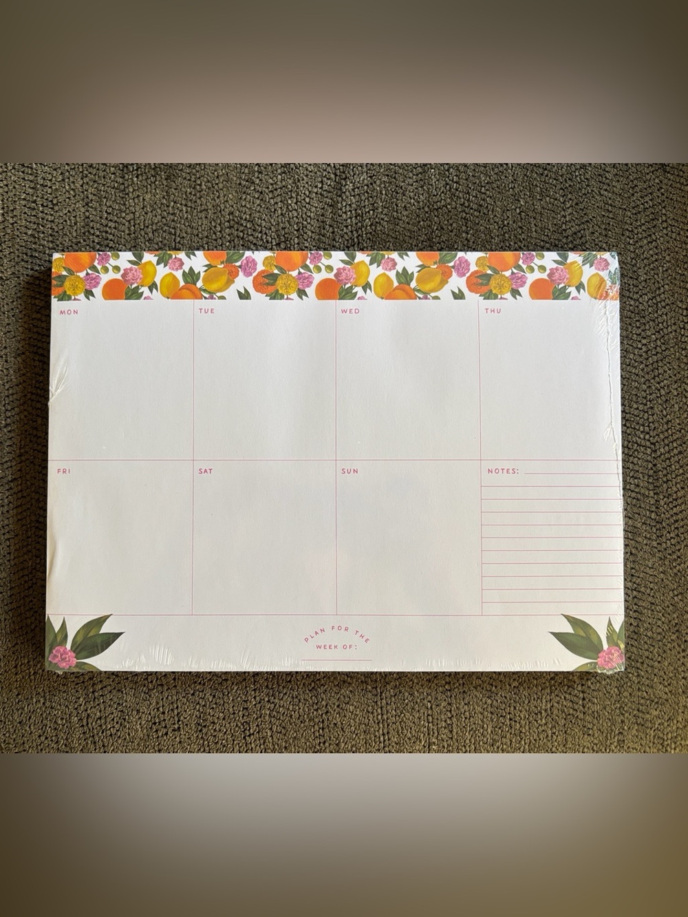 Elum Floral Weekly Desk Planner Pad